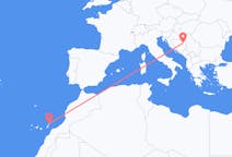 Flyreiser fra Tuzla, til Lanzarote