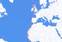 Flyg från Ziguinchor, Senegal till Glasgow, Skottland