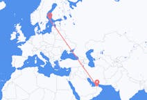 Loty z Al-Ajn, Zjednoczone Emiraty Arabskie do Mariehamn, Wyspy Alandzkie