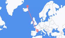 Flyg från Thorshofn, Island till Barcelona, Spanien