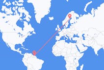 Flights from from Paramaribo to Skellefteå