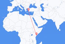 Flyg från Lamu, Kenya till Kos, Grekland