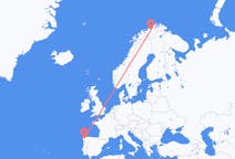 Flüge aus Santiago De Compostela, Spanien nach Alta, Norwegen