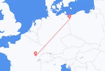 Flyg från Dole, Frankrike till Szczecin, Polen