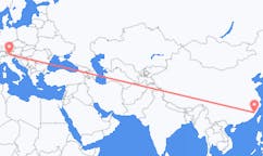 Flyreiser fra Fuzhou, Kina til Bolzano, Italia