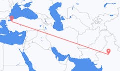 Flyg från Jaipur, Indien till Bursa, Turkiet