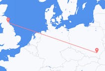 Flyreiser fra Newcastle upon Tyne, England til Rzeszów, Polen