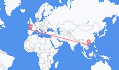 Flyg från Sanya, Kina till Santander, Spanien