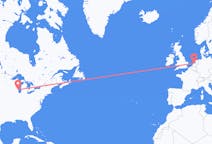 Flüge von Milwaukee, die Vereinigten Staaten nach Amsterdam, die Niederlande