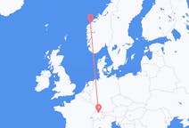 Vluchten uit Zürich, Zwitserland naar Ålesund, Noorwegen