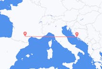 Flyg från Castres till Split