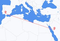 Vluchten van Medina, Benevento, Saoedi-Arabië naar Sevilla, Spanje