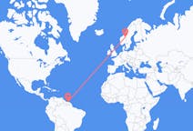 Flyrejser fra Paramaribo, Surinam til Røros, Norge