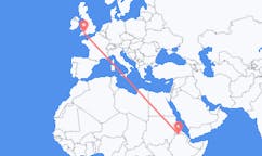 出发地 埃塞俄比亚希雷前往英格兰的埃克塞特的航班