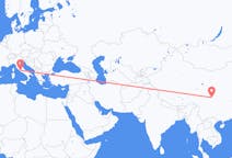 Flyreiser fra Mianyang, Kina til Roma, Italia