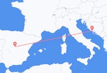 クロアチアのから スプリト、スペインのへ マドリードフライト