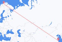 Flyrejser fra Shanghai, Kina til Alta, Norge
