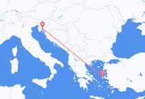 Lennot Rijekasta, Kroatia Chiokseen, Kreikka