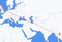 Flyreiser fra Loei-provinsen, Thailand til Newcastle upon Tyne, England