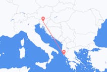 Flights from Ljubljana in Slovenia to Corfu in Greece