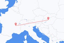 Flyg från budapest, Ungern till Lyon, Frankrike