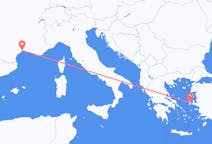 Fly fra Montpellier til Chios