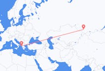 Flights from Gorno-Altaysk, Russia to Corfu, Greece