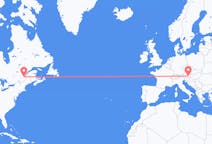 Flyreiser fra Québec, Canada til Graz, Østerrike