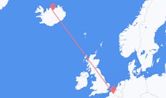 航班从法国里尔市到阿克雷里市，冰岛塞尔