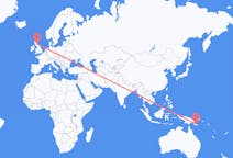 Flyreiser fra Tufi, Papua Ny-Guinea til Edinburgh, Skottland