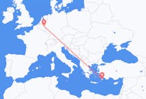 Flights from Rhodes in Greece to Maastricht in the Netherlands