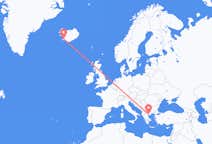 Flyreiser fra Thessaloniki, til Reykjavík