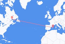 Vols de Sept-Îles, le Canada vers Mahón, Espagne