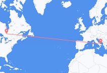 Flyreiser fra Timmins, Canada til Bari, Italia