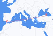 Flyrejser fra Gibraltar, Gibraltar til Samsun, Tyrkiet