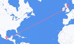 Flights from Puerto Escondido, Oaxaca, Mexico to Durham, England, the United Kingdom