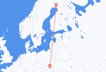 フィンランド、 ケミから、フィンランド、コシツェ行き行きのフライト