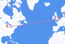 Flights from Chicago, the United States to London, England