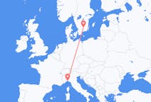 Vluchten van Växjö, Zweden naar Genua, Italië