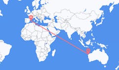 Flyreiser fra Exmouth, Australia til Palma, Spania