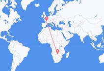 Flyrejser fra Kasane, Botswana til Limoges, Frankrig