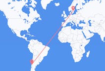 Flights from Temuco, Chile to Linköping, Sweden