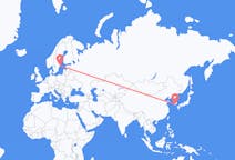 Lennot Yeosusta, Etelä-Korea Tukholmaan, Ruotsi