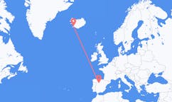 航班从西班牙巴利亚多利德市到雷克雅维克市，冰岛塞尔