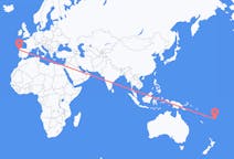 出发地 斐济出发地 坎達武島目的地 西班牙維戈的航班