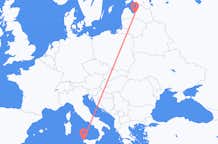Vluchten van Riga, Pescara, Letland naar Trapani, Italië