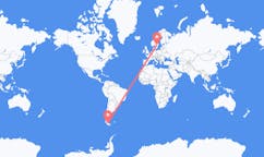 Flyreiser fra Punta Arenas, Chile til Örebro, Sverige