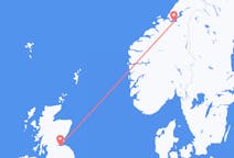 Flyg från Trondheim, Norge till Edinburgh, Skottland