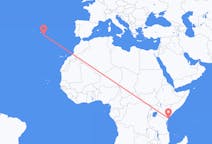 Vluchten van Malindi, Kenia naar Ponta Delgada, Portugal