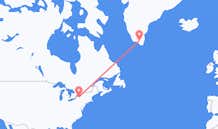 Flyg från Rochester, USA till Narsarsuaq, Grönland